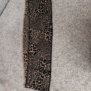 Michael Kors Black and Tan Animal Print Scarf
